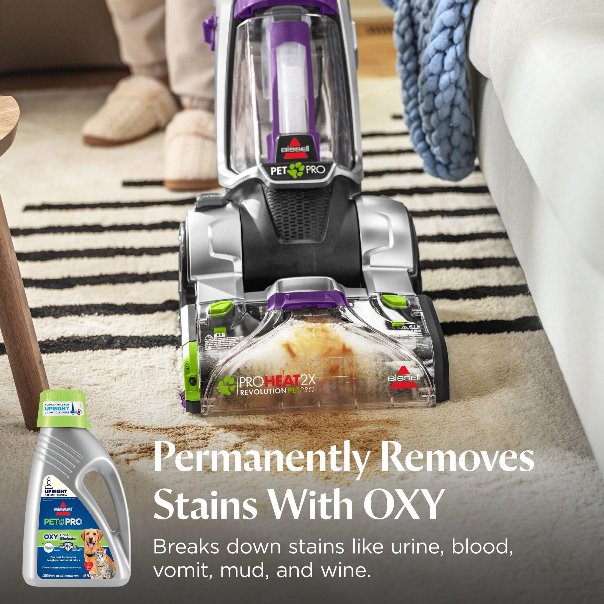 Bissell PET PRO OXY Urine Eliminator with Febreze Carpet Deep Clean Solution, with StainProtect Technology, for use in leading upright carpet