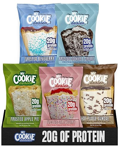 My Cookie Dealer Protein Toaster Pastry Snacks, Variety 5 Pack - 20g High Protein Snacks for Adults - Healthy Post Workout & On-The-Go Travel Treats