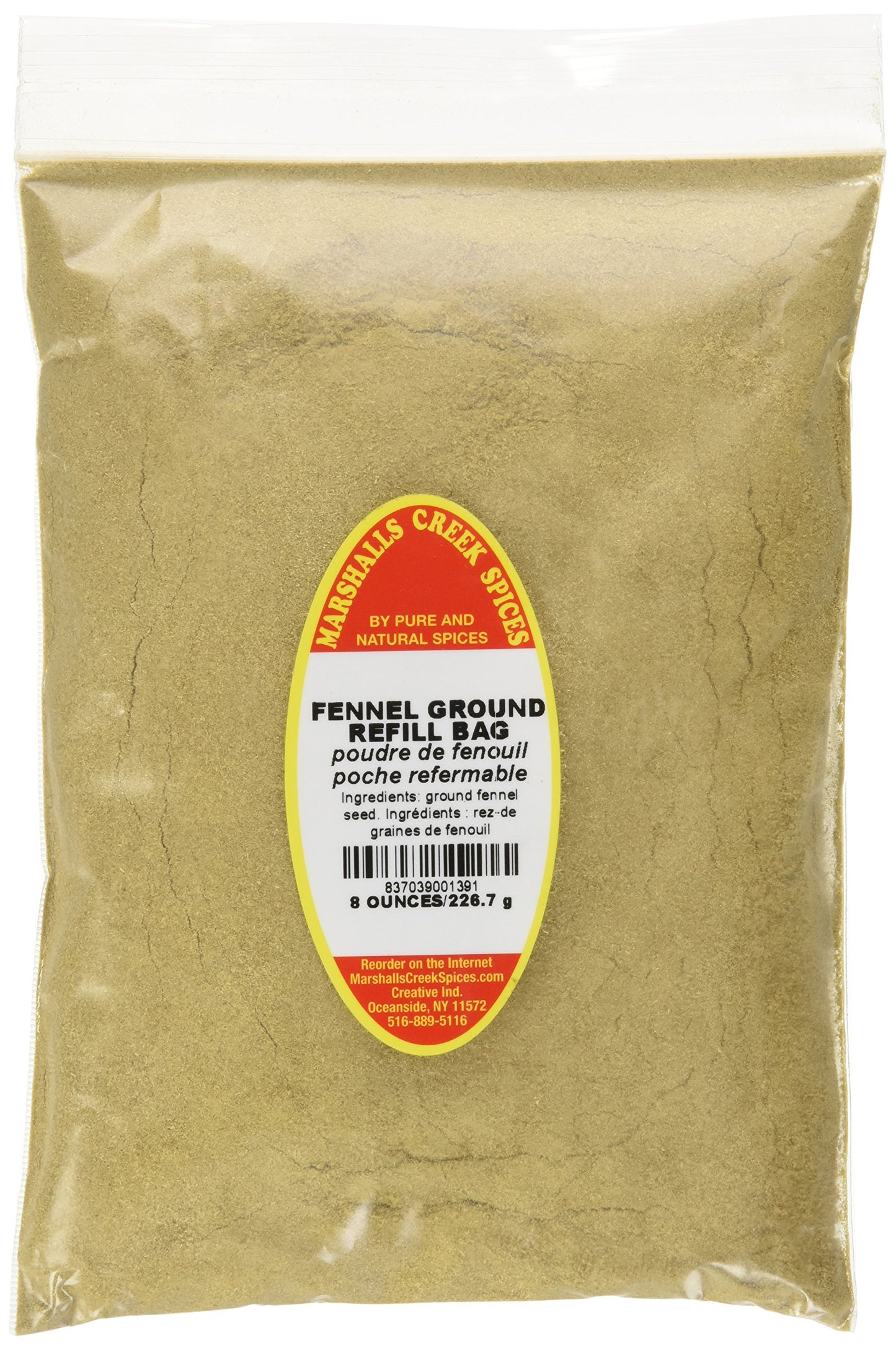 Marshall’s Creek Spices Fennel Ground Seasoning Refill, 8 Ounce