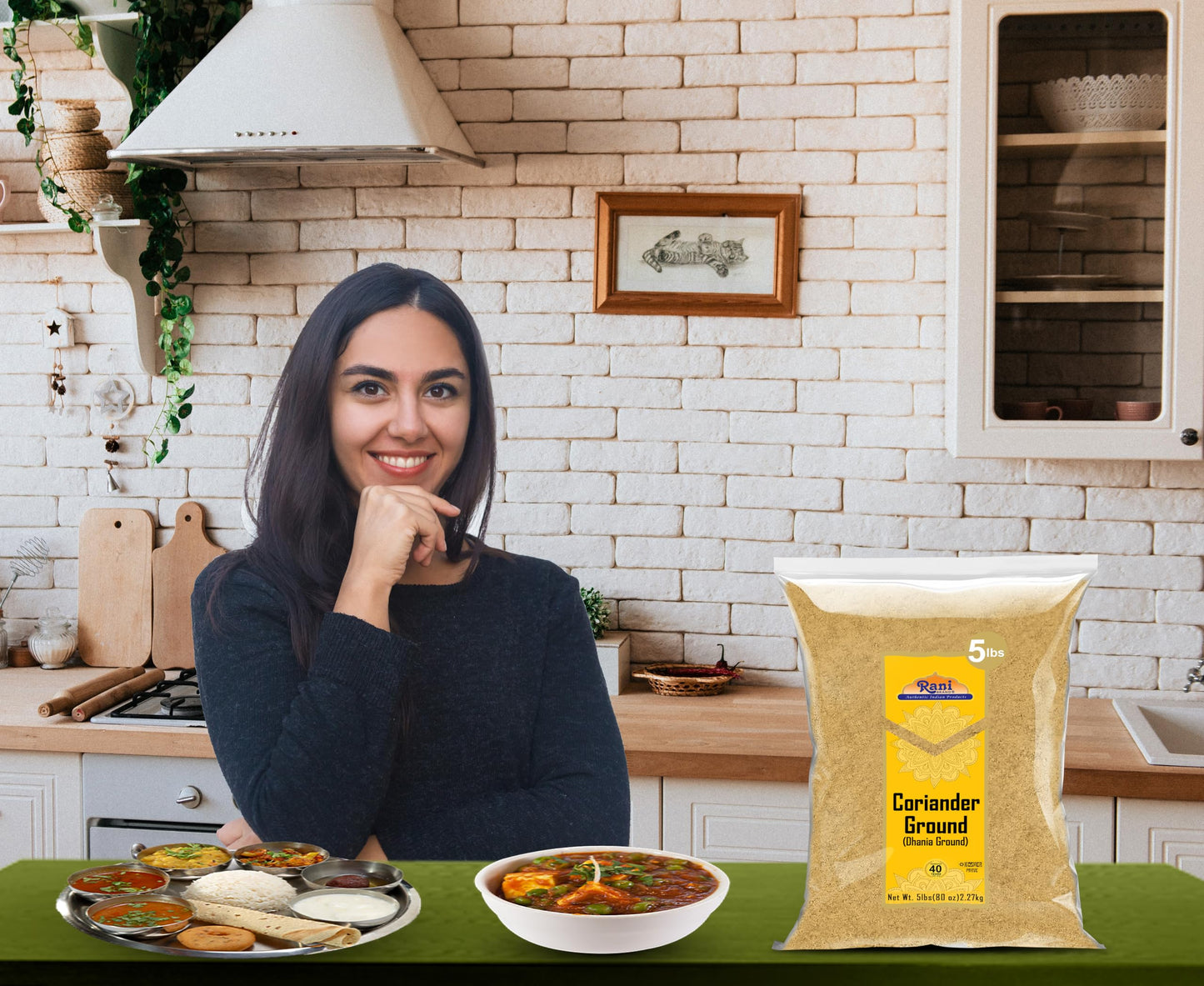 Rani Coriander Ground Powder (Indian Dhania) Spice 80oz (5lbs) 2.27kg Bulk ~ All Natural | Salt-Free | Vegan | No Colors | Gluten Friendly | NON-GMO |