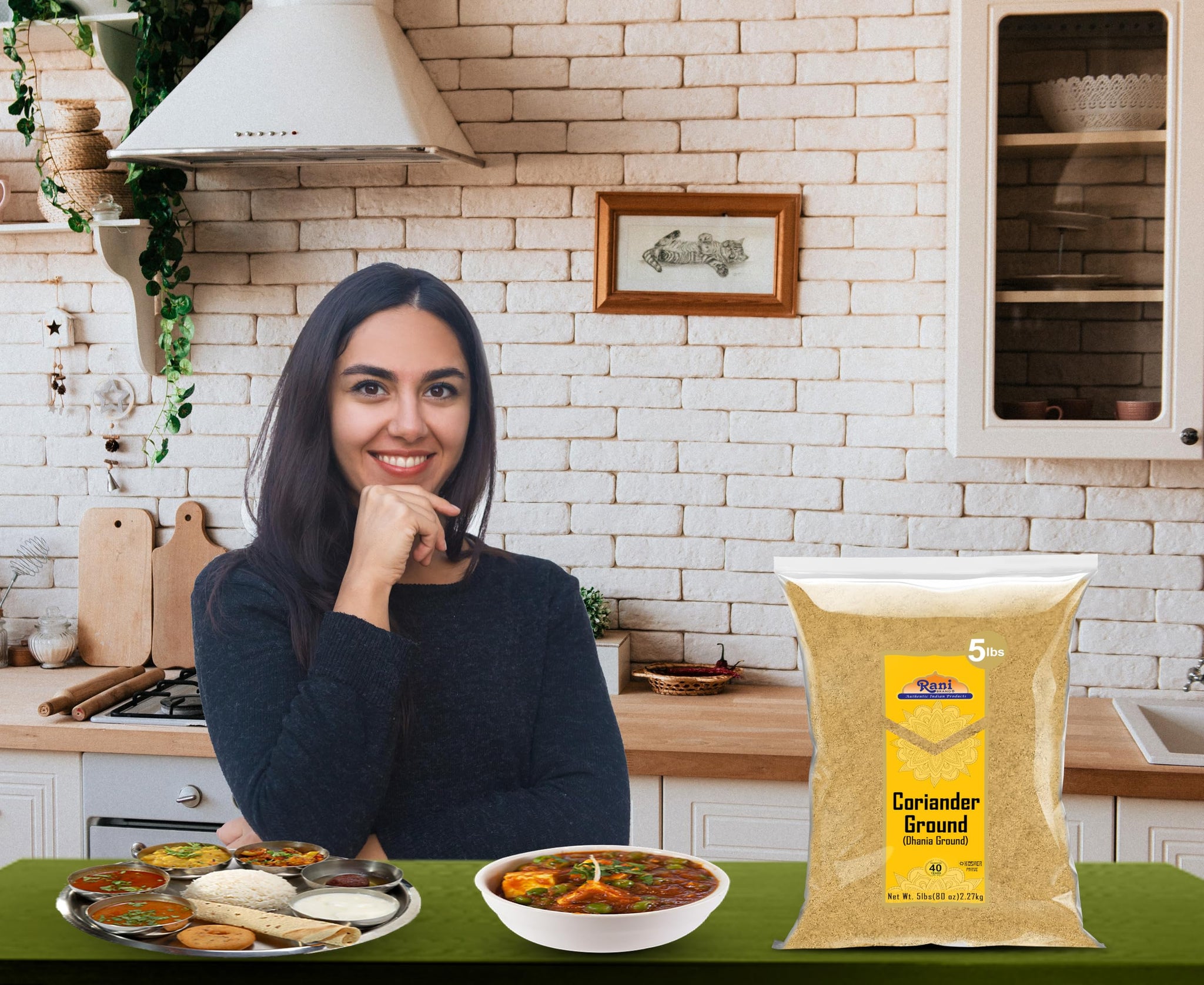 Rani Coriander Ground Powder (Indian Dhania) Spice 80oz (5lbs) 2.27kg Bulk ~ All Natural | Salt-Free | Vegan | No Colors | Gluten Friendly | NON-GMO |