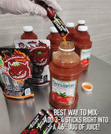 Devil Daves Bloody Mary Stick Packs, Diablo Spicy (10 Pack) | Single Serve Spicy Bloody Mary Mix Packets, Dry Seasoning for Tomato Juice Cocktails