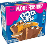 Pop-Tarts Breakfast Toaster Pastries, Frosted S'mores Flavored, 22 oz, 12 count(Pack of 12)