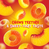 Peach Rings - 10 Packs - Peach Gummy Candies Individually Wrapped - Sweet and Sour Candy for Classroom, Snacking, Gifting, and Goodie Bags - Soft