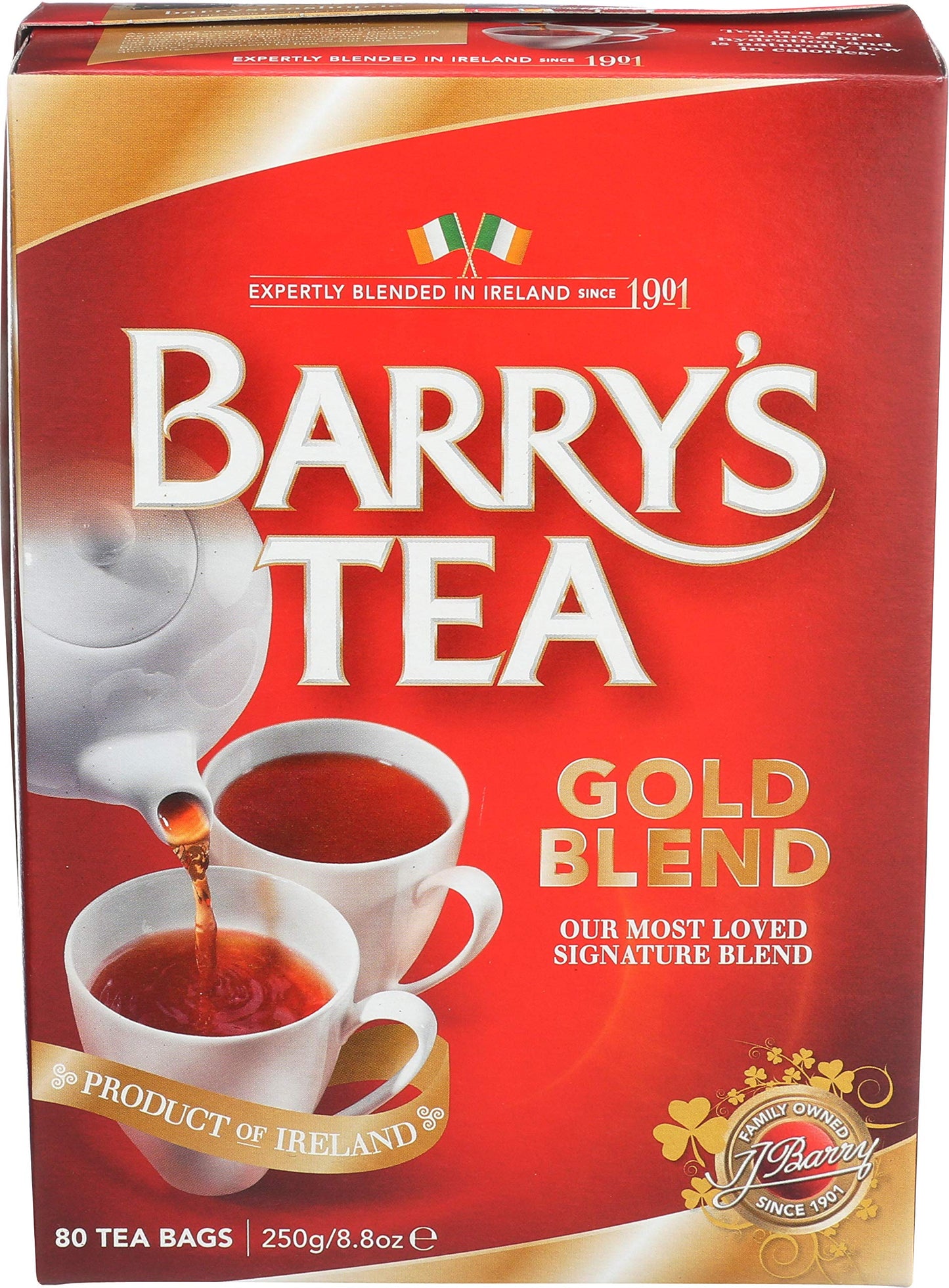 Barry's Tea Gold Blend irish, 80 Count (Pack of 3) (01226422)