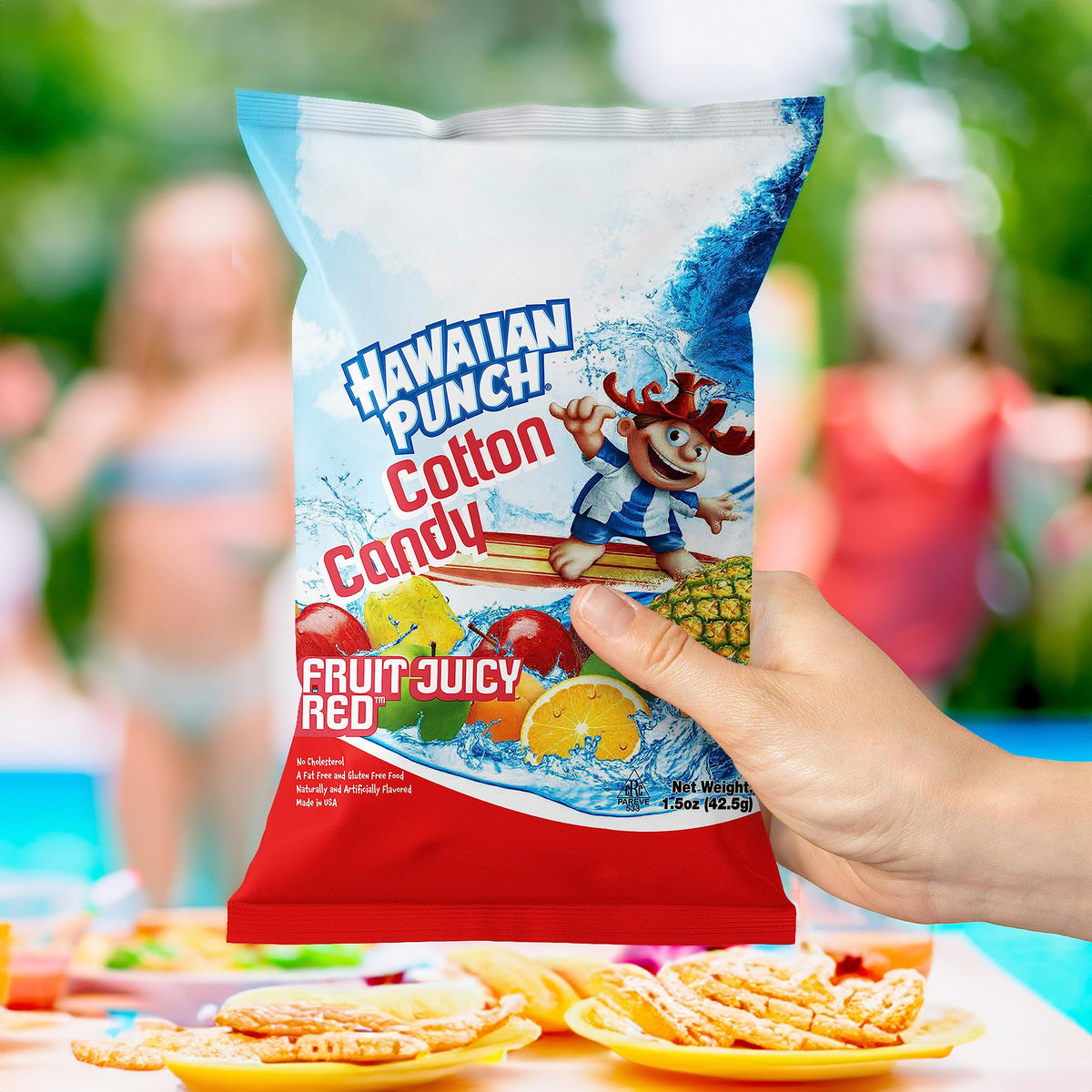 Candylandia Hawaiian Punch Flavored Cotton Candy Bulk - Fruit Juicy Red - Party Favors for Birthdays, Party Themes, & More - Fat-Free & Gluten-Free