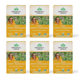 Organic India Tulsi Honey Chamomile Tea Bags - Herbal Tea for Stress Relieving & Calming, Immune Support, Adaptogen, Gluten-Free, USDA Certified