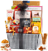 Broadway Basketeers Snack & Sweets Gift Basket for Memorial Day, Mom, Cookies, Popcorn & Pretzels, Thank You Gift for Her, Kosher