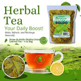 Hojas de Boldo (Boldus Dried Leaves) Tea - 4 oz Bag - 100% Natural, Vegan, Non-GMO - Herbal Tea for Infusion - Natural Detox Support - Packaged in USA
