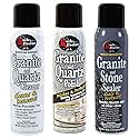 Rock Doctor Granite & Quartz Care Kit, 3 Piece Maintenance Stone Care Combo Kit - Cleans & Renews Marbel, Travertine, Tile and All Other Stone, Fresh
