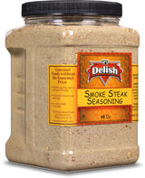 Smoke Steak Seasoning by It's Delish, 48 OZ Jumbo Container | Gourmet Bulk Spices and Beef Dry Rub for Grilling Meat, Ribs, Chicken, Hamburger