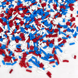 Sprinkles | Patriotic sprinkles | Red white and blue sprinkles | American sprinkles | Cookie sprinkles | July 4th sprinkles | Manvscakes |