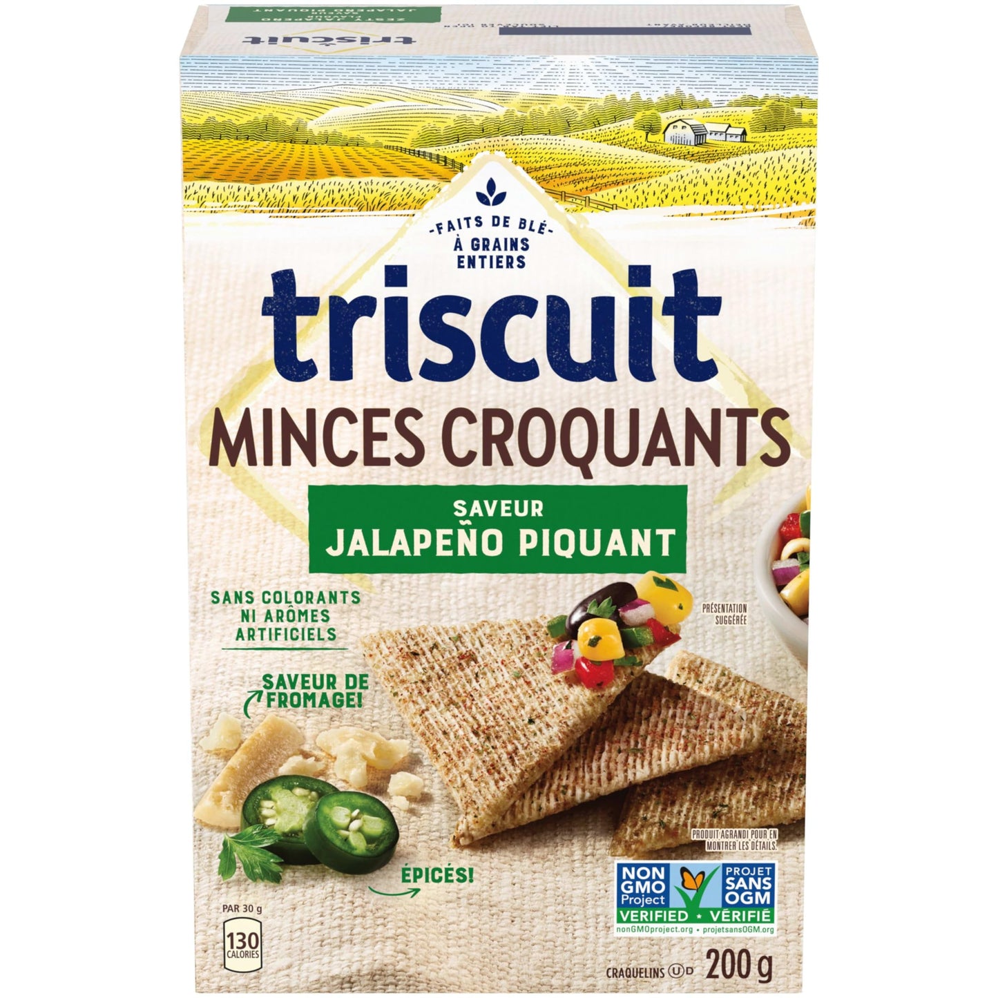 Triscuit Thin Crisps Zesty Jalapeno Crackers, 200g/ 7.1 oz. Box