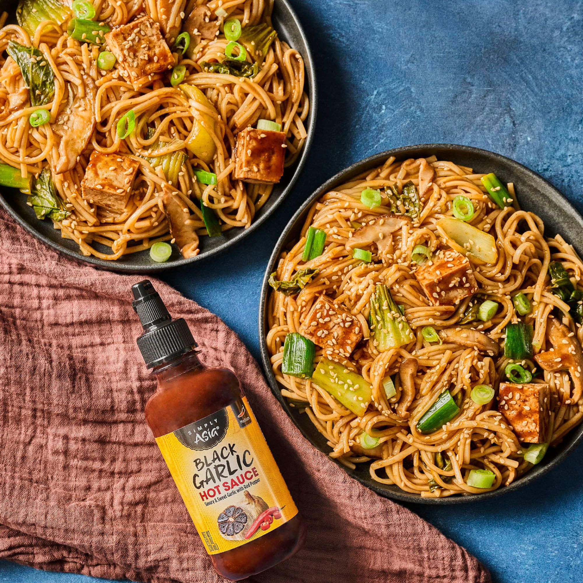 Simply Asia Hot Sauce, Black Garlic, Sweet and Savory Heat Made with Red Pepper and Black Garlic for Noodles, Rice, Stir-Fry, Wings, Yakitori