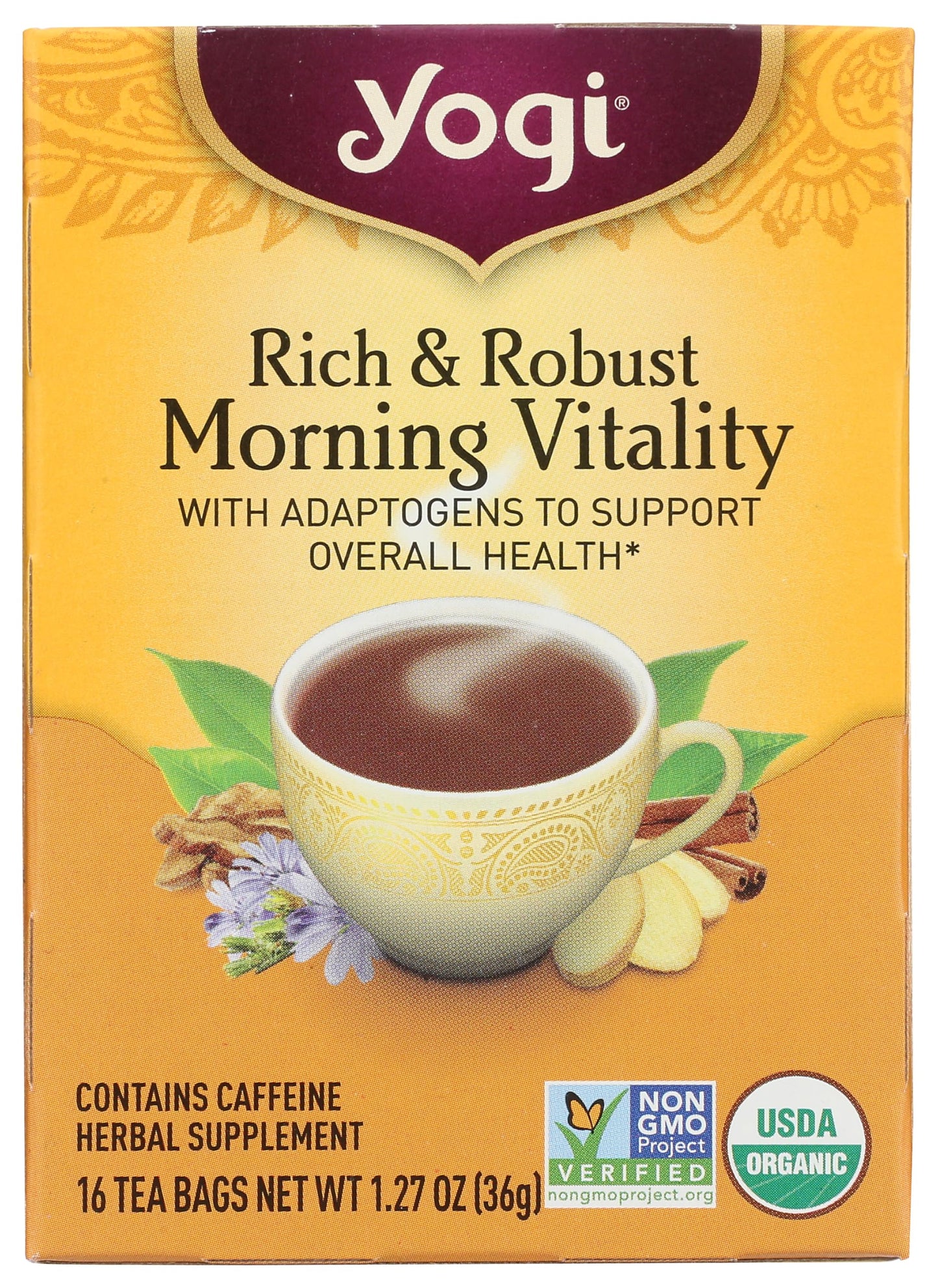 Yogi, Tea, Rich & Robust, Morning Vitality, Tea Bags, 16 Count