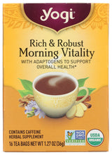 Yogi, Tea, Rich & Robust, Morning Vitality, Tea Bags, 16 Count