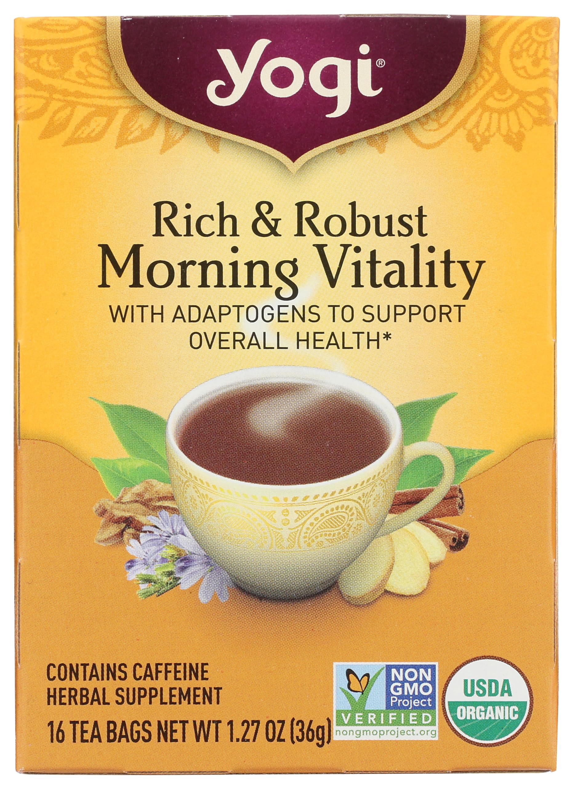 Yogi, Tea, Rich & Robust, Morning Vitality, Tea Bags, 16 Count