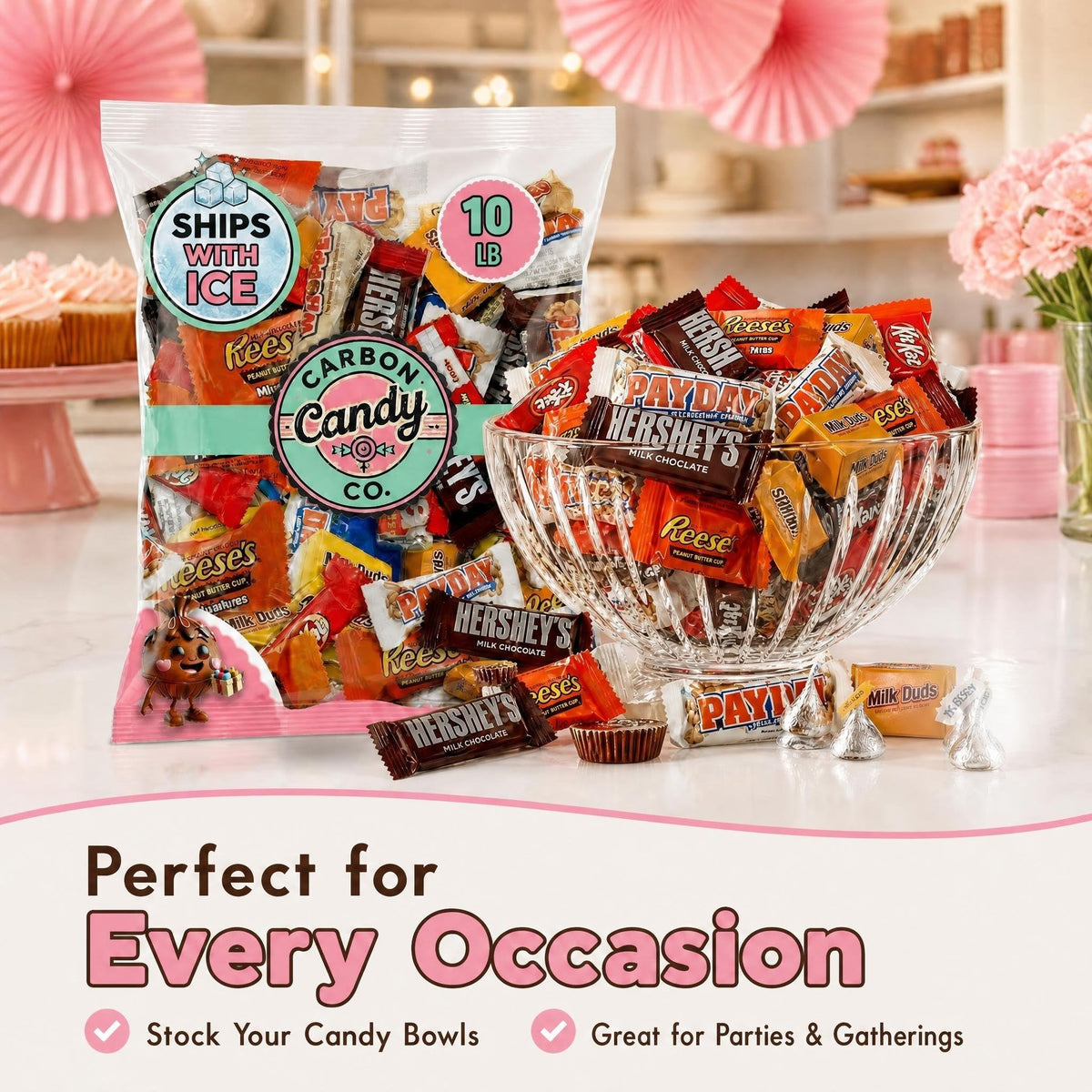 Chocolate Candy Variety Pack, 10 Lb - Mini Bars, Individually Wrapped