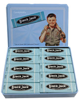 Black Jack (Blackjack) Gum Vintage Collectors Tin with 10 packs of BlackJack Gum - 4 PACK