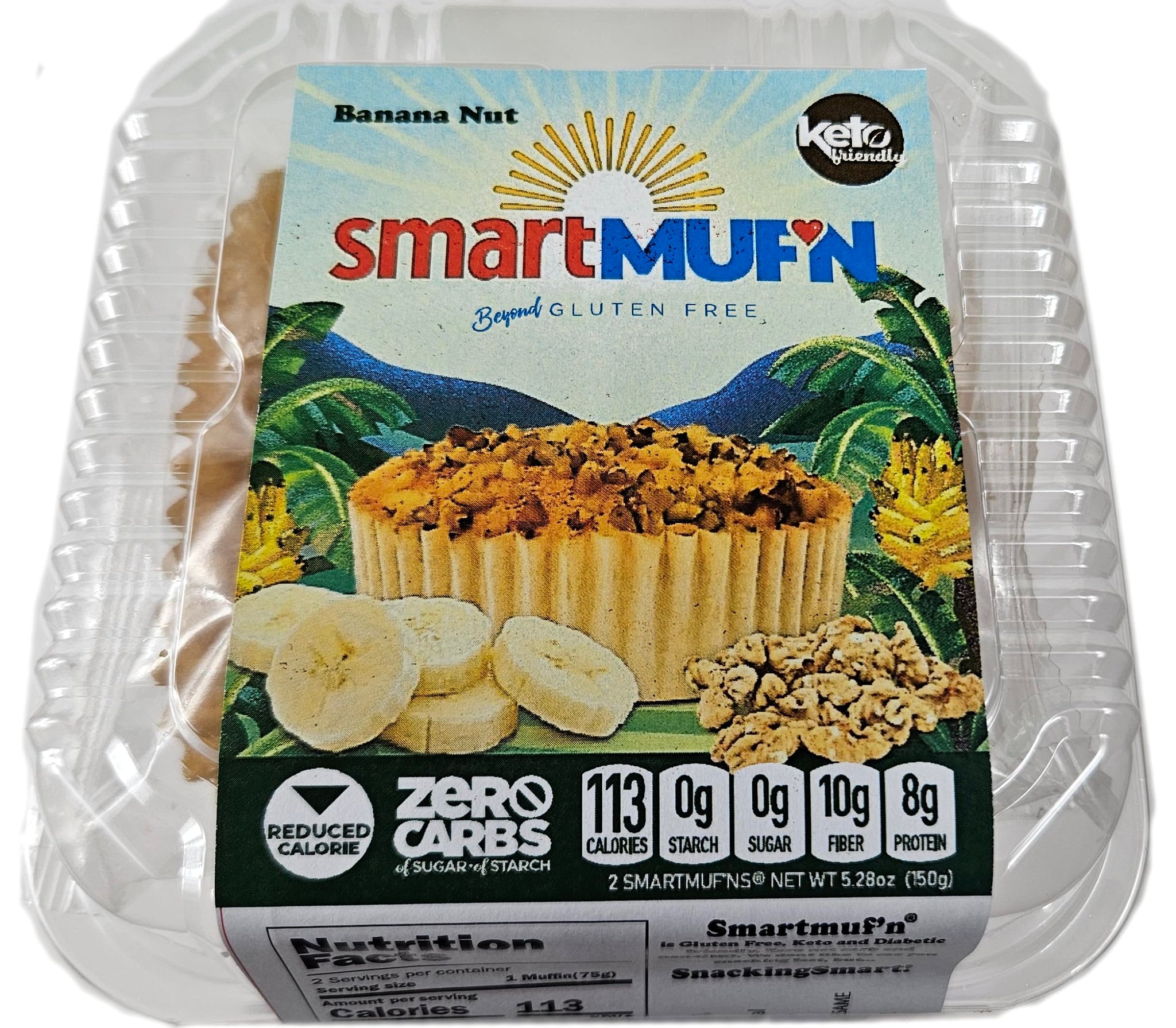 Smartmuf'n Banana Nut Gluten Free - Sugar Free - Keto Friendly - 6 pack