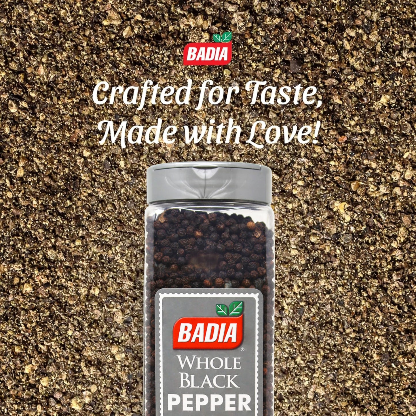 Badia Whole Black Pepper, 16 oz - Aromatic and Flavorful Peppercorns for Everyday Cooking