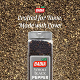 Badia Whole Black Pepper, 16 oz - Aromatic and Flavorful Peppercorns for Everyday Cooking