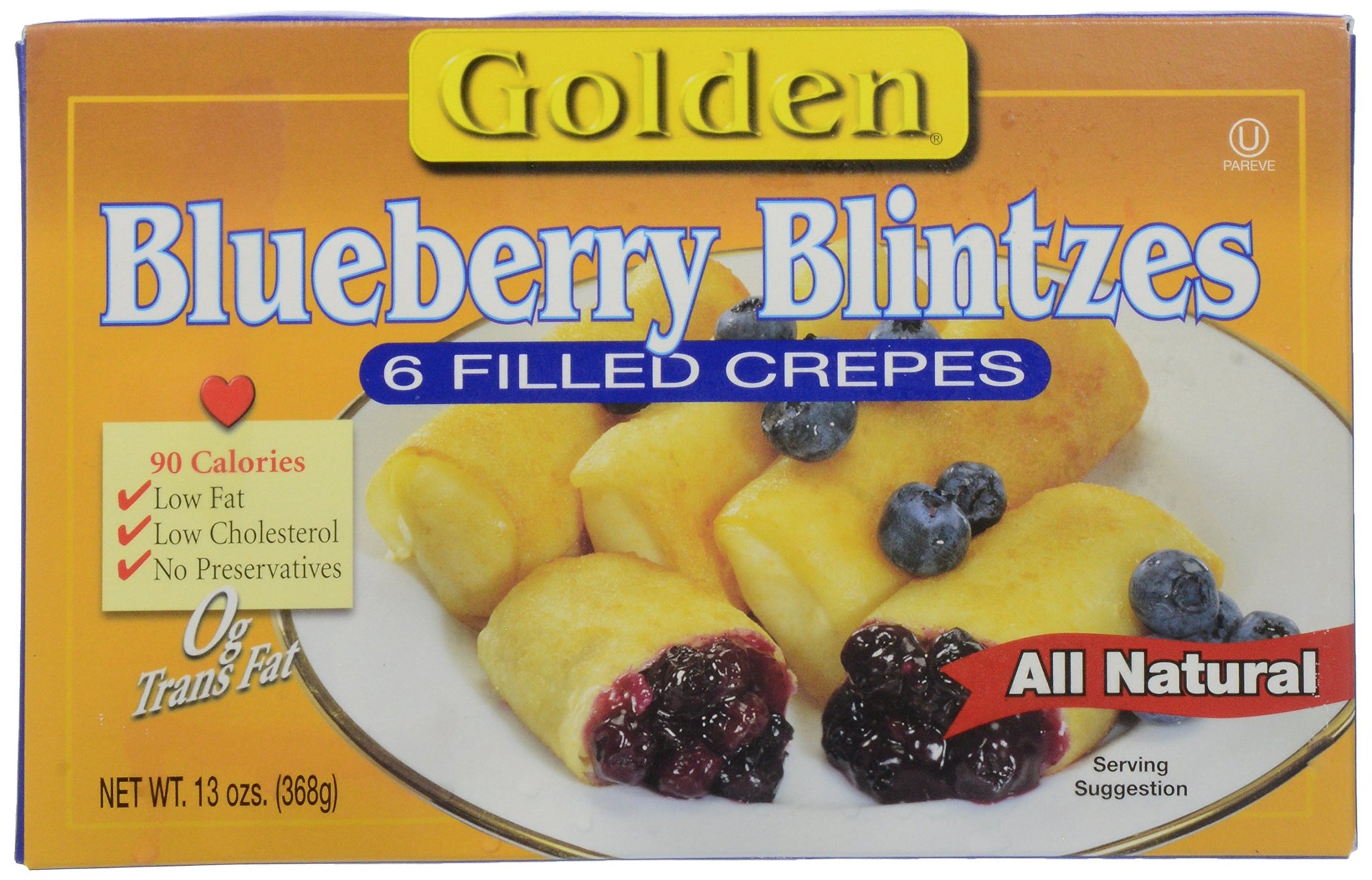 Golden, Blueberry Blintzes, 13 oz (Frozen)
