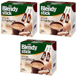 Blendy Stick Cafe Au Lait Slightly Bitter Taste 0.42oz X 30pcs Pack of 3