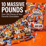 CANDYMAN Chocolate Candy Variety Pack, 10 lb Bulk Candy