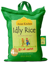 Asian Kitchen Idly (Idli) Rice 4-Pound Bag, 4lbs (1.81kg) Short Grain Rice ~ All Natural | Vegan | Indian Origin | Export Quality