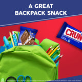 CRUNCH Full-Size Candy Bar, Creamy Milk Chocolate with Crunchy Crisped Rice, Single Bar, 1.55 oz