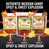 Mexican Fruit Candy 3-Pack, Dulces Mexicanos, Mango Chamoy, Pineapple Chile, and Tamarind Chile, Sweet and Spicy Candies Assortment by Don Turinos