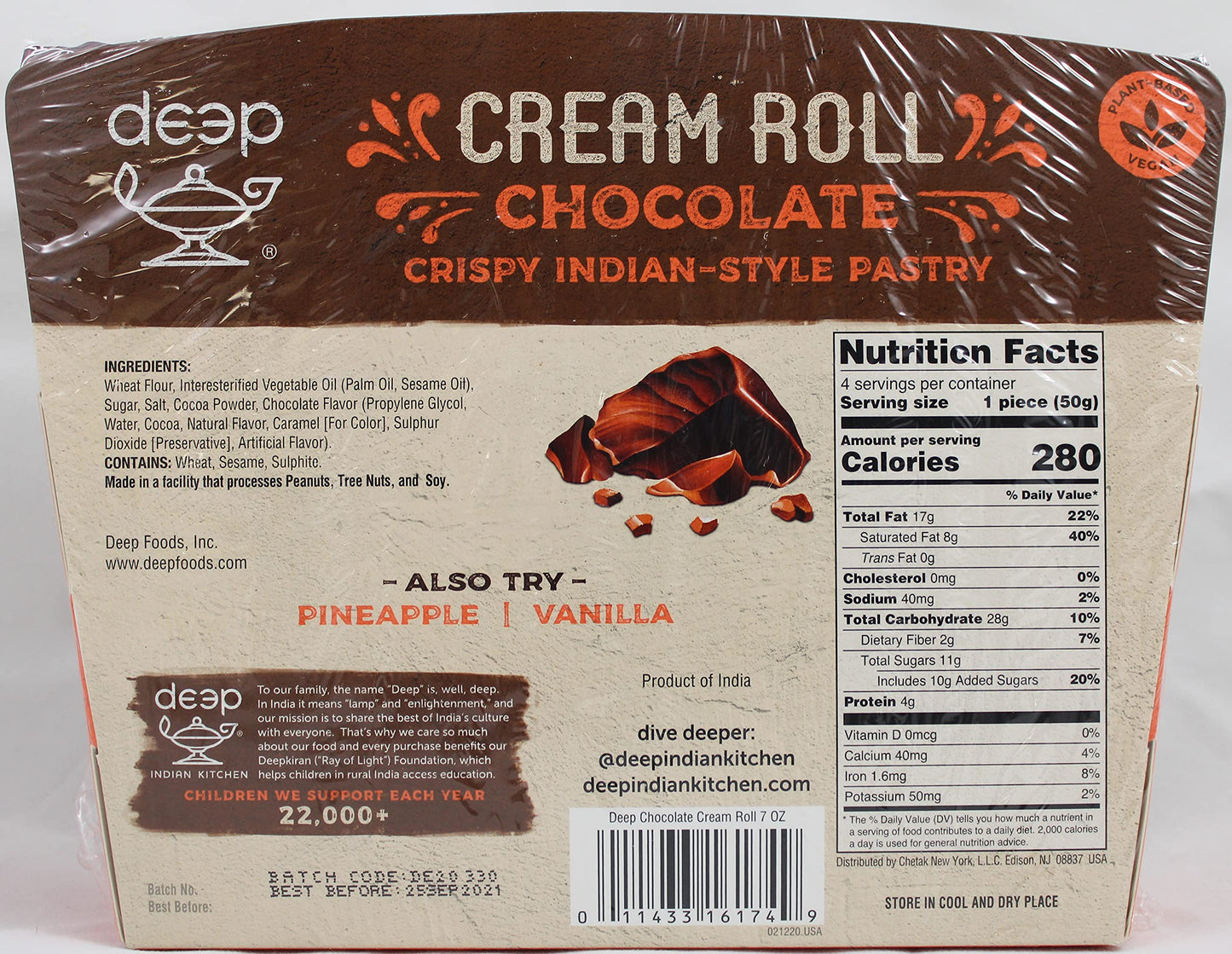 Cream RollsChocolate 4 Piece (7oz)
