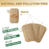 Natural Loofah Dish Sponges 3 Pack | Biodegradable & Eco Friendly Kitchen Sponges for Washing Dishes | Heavy-Duty Dishwashing Sponge | MossyWisp (3)