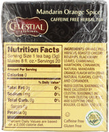 Celestial Seasonings Herbal Tea, Mandarin Orange Spice®, Caffeine Free, 20 Tea Bags, 1.9 oz (55 g)