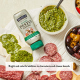 DeLallo Basil Pesto Topping, 6.7 Ounce Squeeze Bottle, (4 Pack), Made in Italy, Ready-to-Use Condiment