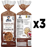 Quaker Large Rice Cakes, Chocolate, 7.23 oz Bags, (3 Pack), Gluten Free, Whole Grain, No Added Colors