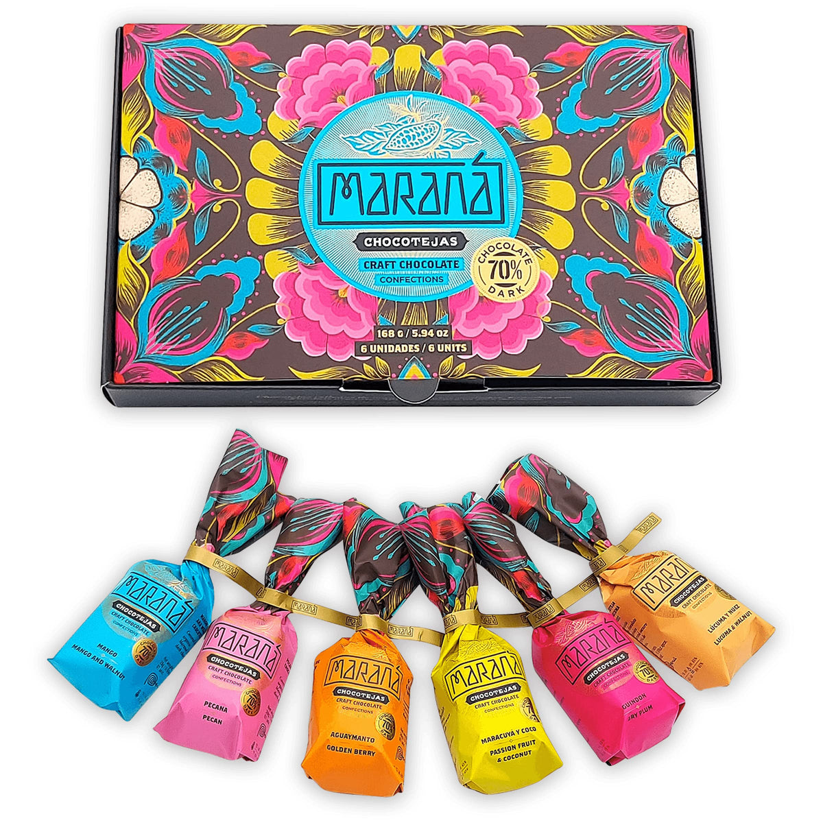 Marana Chocotejas - Peruvian Bon Bons (6 Piece Gift Box)