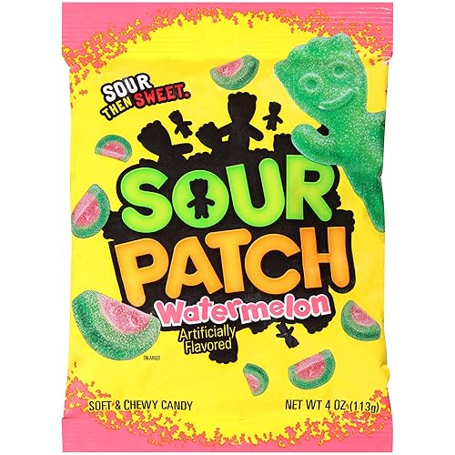 Sour Patch Watermelon Peg Bag Candy, 4 Ounce