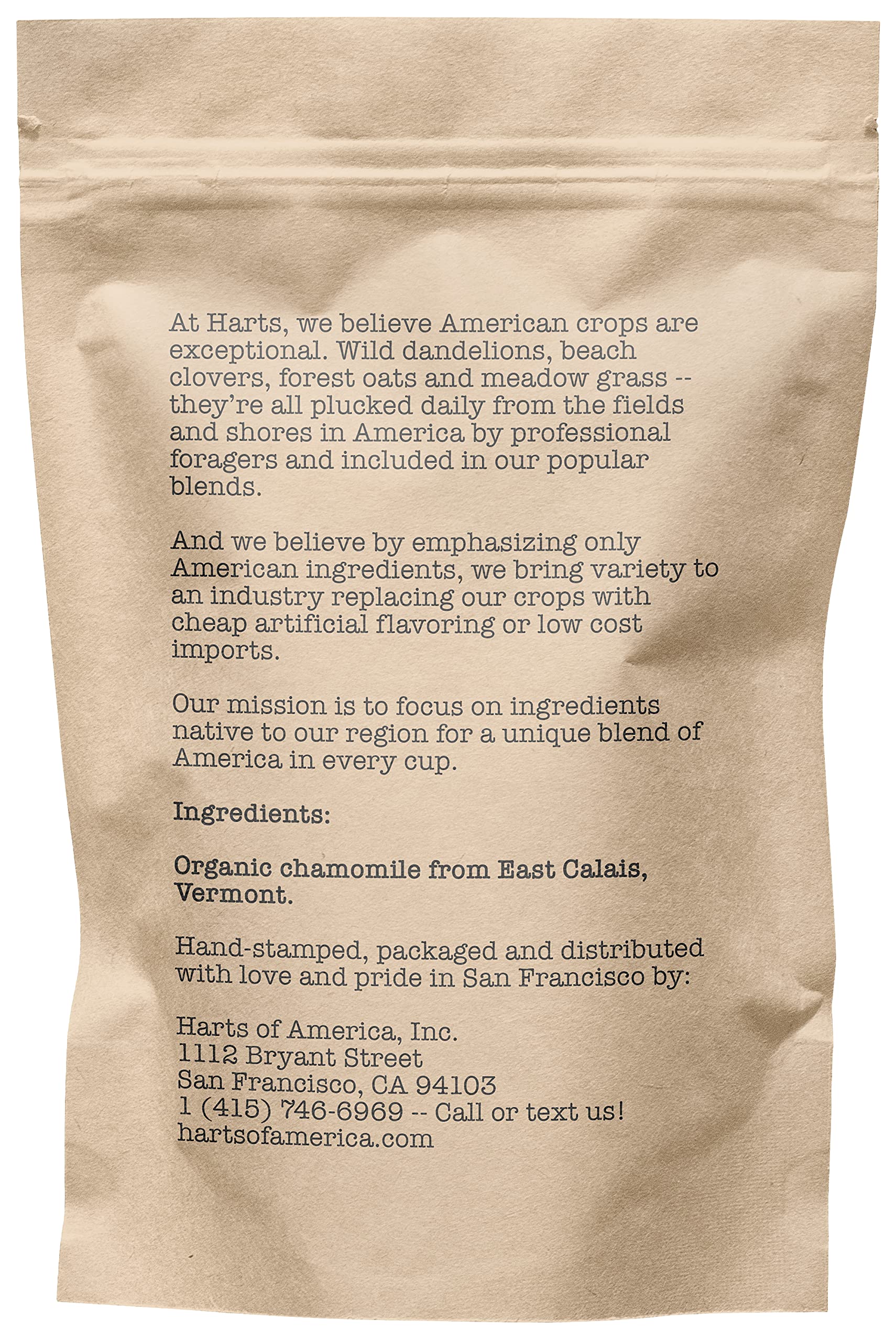 Organic Chamomile, 15-20 Servings, Eco-Conscious Zip Pouch, Caffeine Free, Pure Loose Leaf Tea Grown in America, 0.80 Ounce (Small)