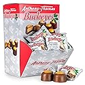 Anthony-Thomas, Peanut Butter & Milk Chocolate Buckeyes in Ohio State Buckeyes Box, Deliciously Delightful Snacks (60 Count)