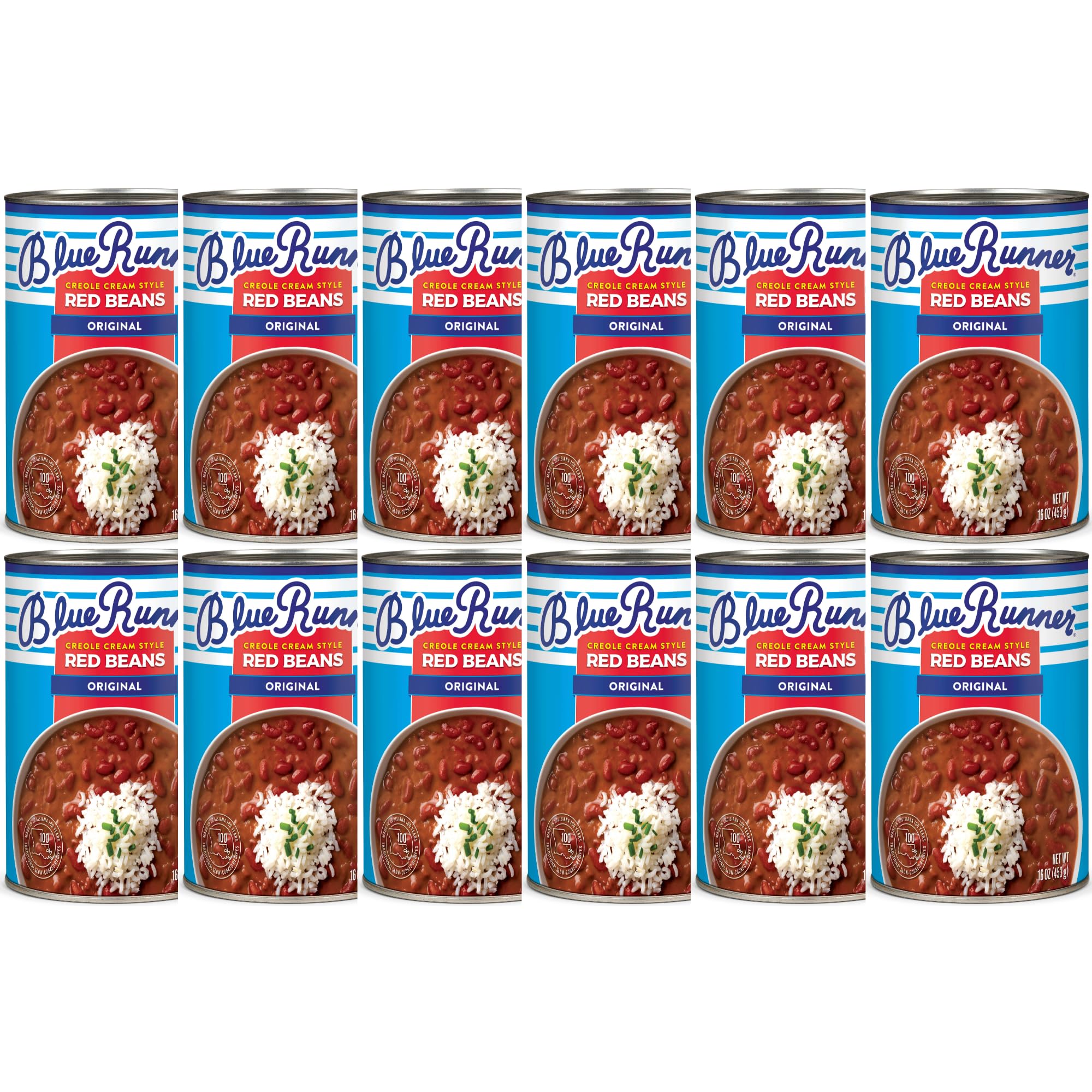 Blue Runner Creole Cream Style Red Beans, 16-Ounce (Pack of 12)