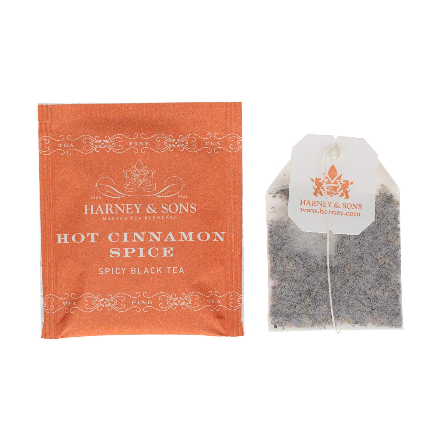 Harney and Sons Hot Cinnamon Spice, a Spicy Black Tea with Cinnamon, Orange Flavors & Sweet Clove - 50 Teabags