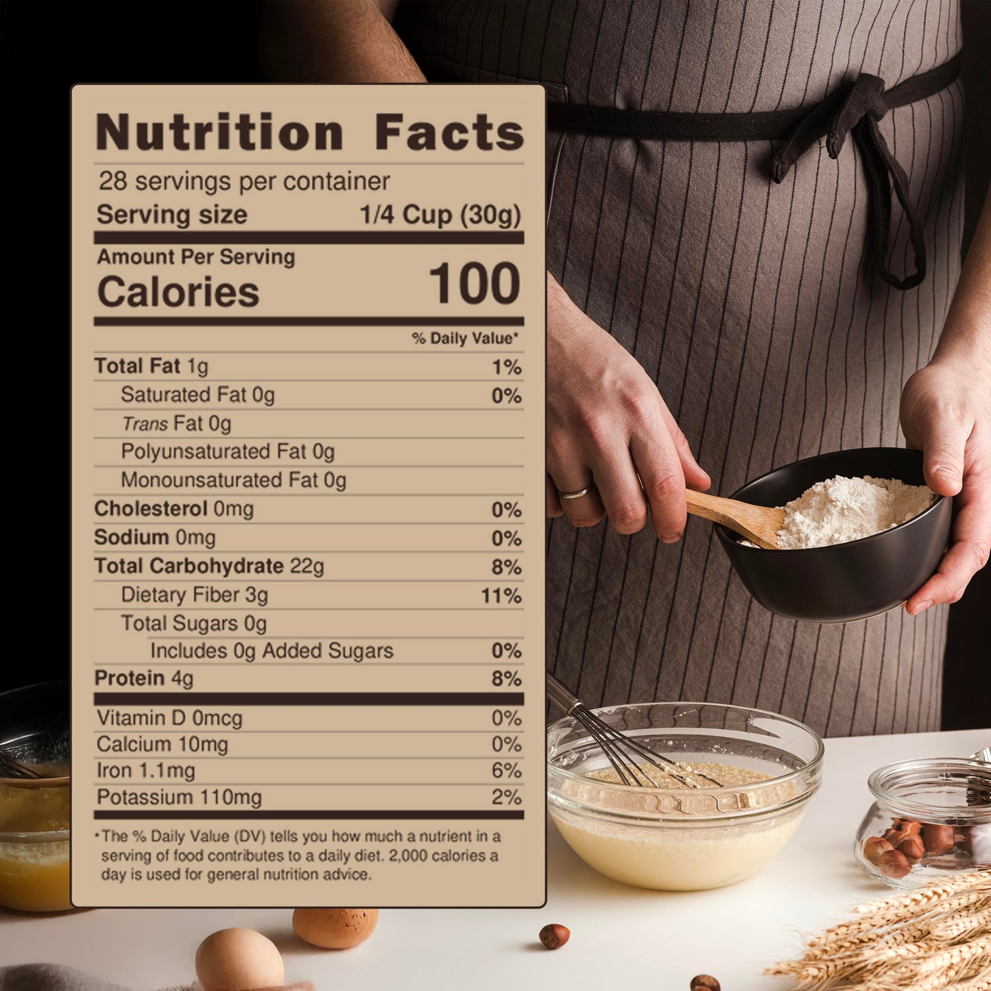 Graham Flour For Baking - 30 Ounce Bag - Product of USA - Stone Ground Whole Wheat Flour - Great for Homemade Graham Crackers or as Whole Wheat Bread