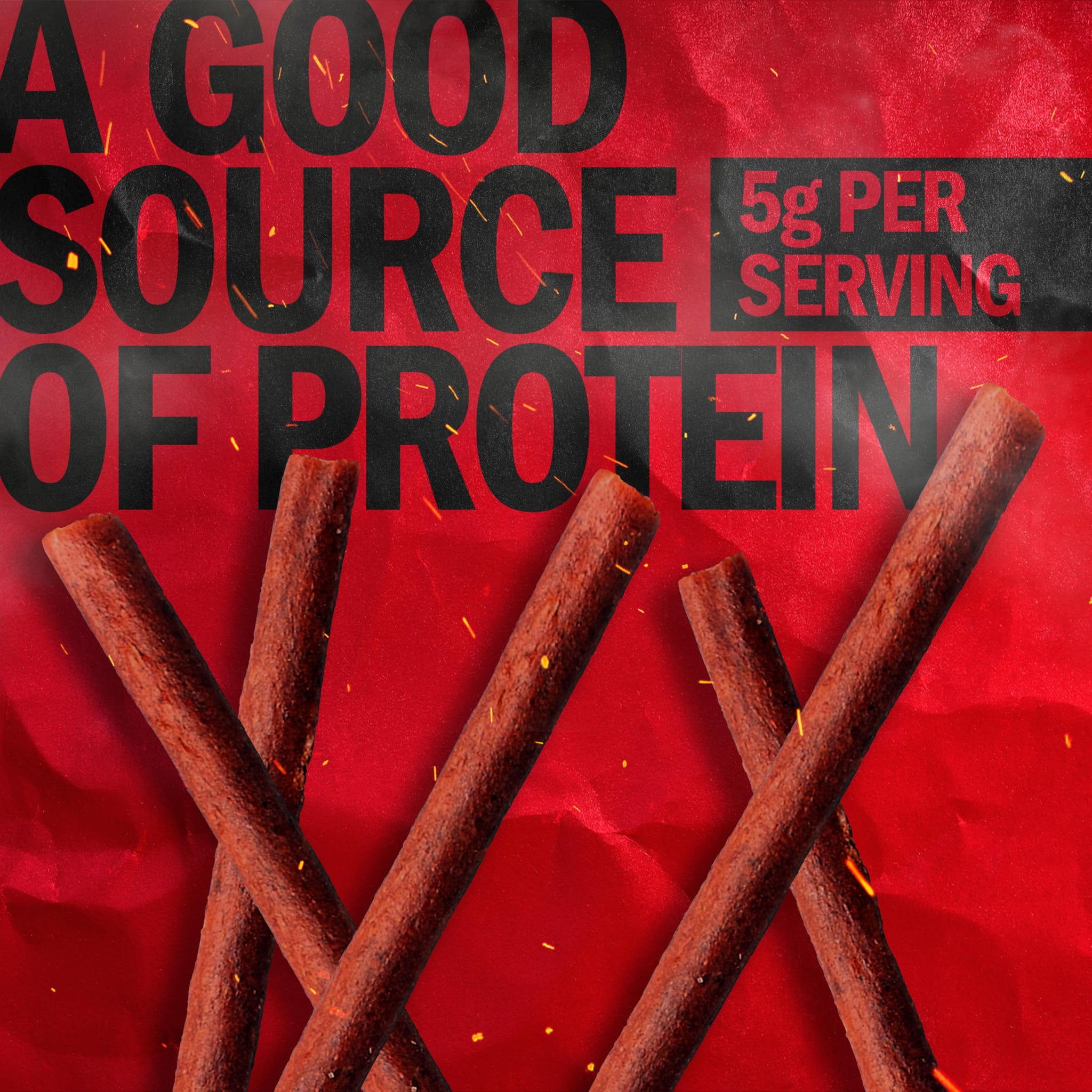 Jack Link's Classics Original Jerky Sticks - Made with Beef and Pork - Ready to Eat Real Meat Snacks - 5g Protein per Serving - (20 Count) 0.8 oz