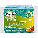 SCRUBIT Multi-Use Scrub Sponge - Non-Scratch Kitchen Sponges for Dishes, Pots & Pans - Heavy Duty & Odor-Free Rippled Scrubbing Pad, Designed