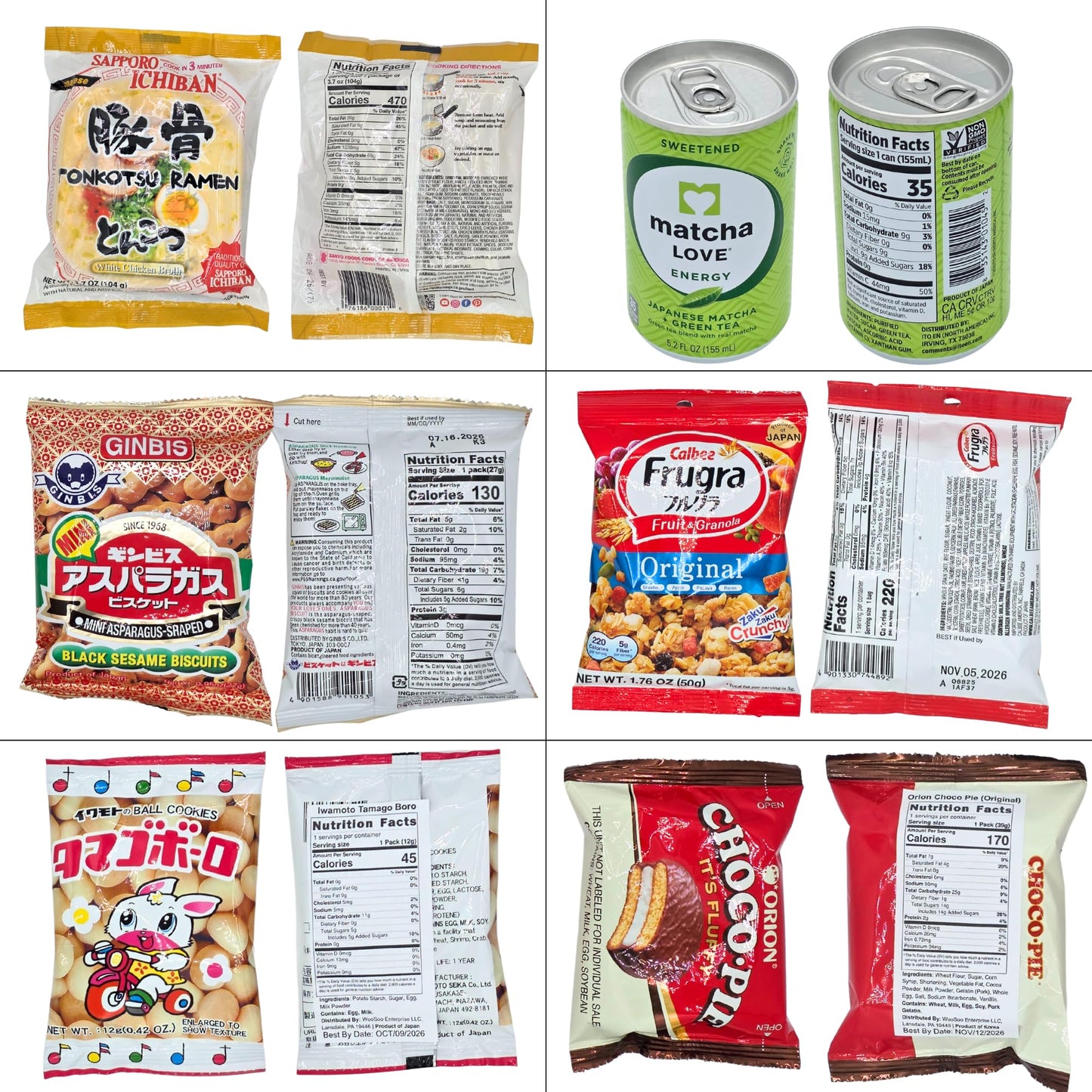 Premium Japanese & Korean Variety Pack - Assorted Sweets, Savory Chips, Ramen & Matcha Energy Drink- Gift for Birthdays, Students & Office