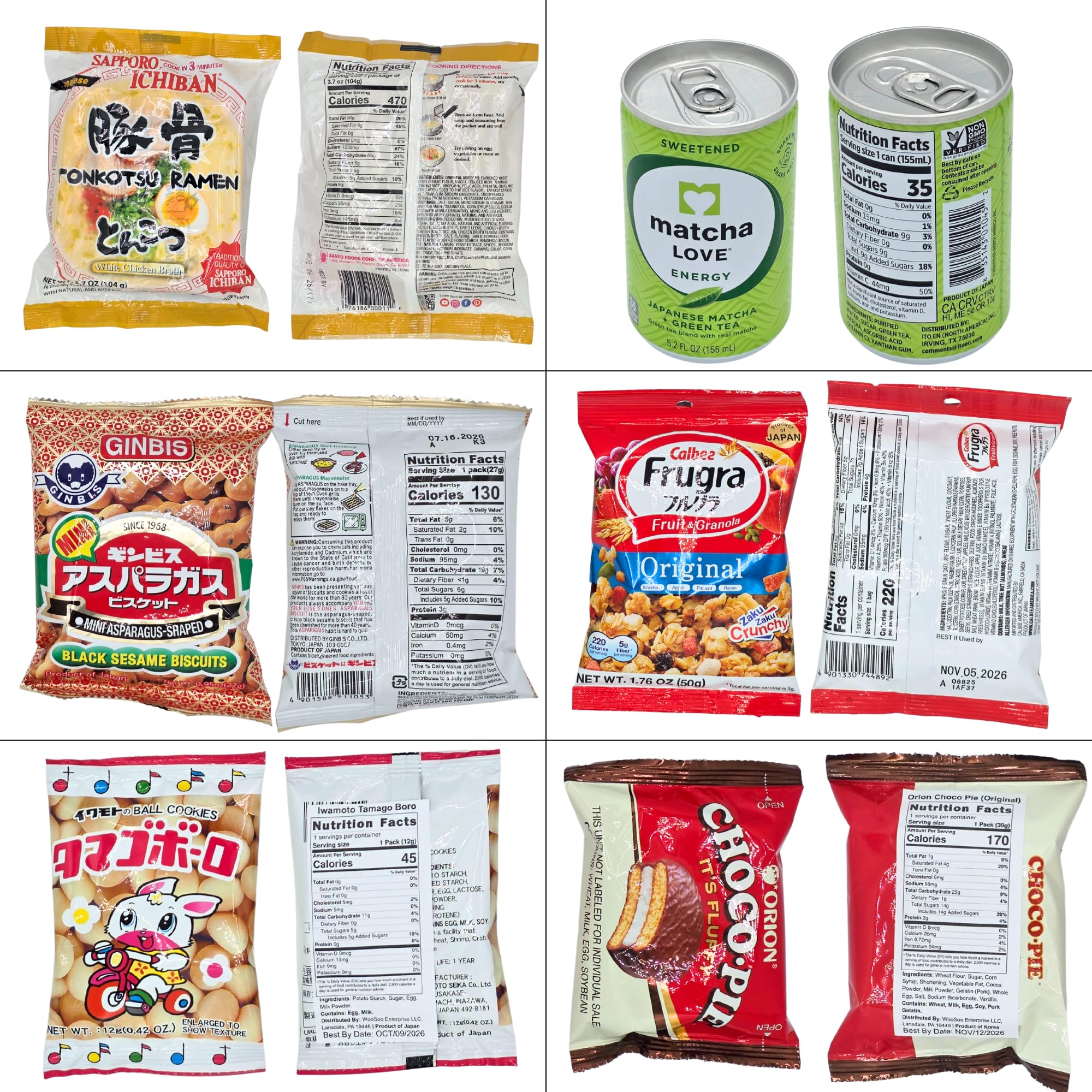 Premium Japanese & Korean Variety Pack - Assorted Sweets, Savory Chips, Ramen & Matcha Energy Drink- Gift for Birthdays, Students & Office