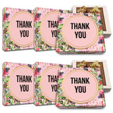 CoolGiftBox Pink gift box with Floral design | Dark chocolate truffles | Client appreciation gifts Thank You Box | Small Business Candy Gifts