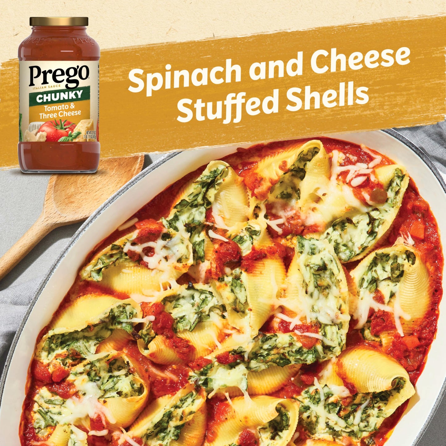 Prego Chunky Tomato and Three Cheese Pasta Sauce, 23.75 oz Jar